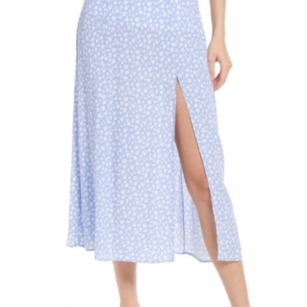 & Other Stories Floral Lilac Skirt with Slit